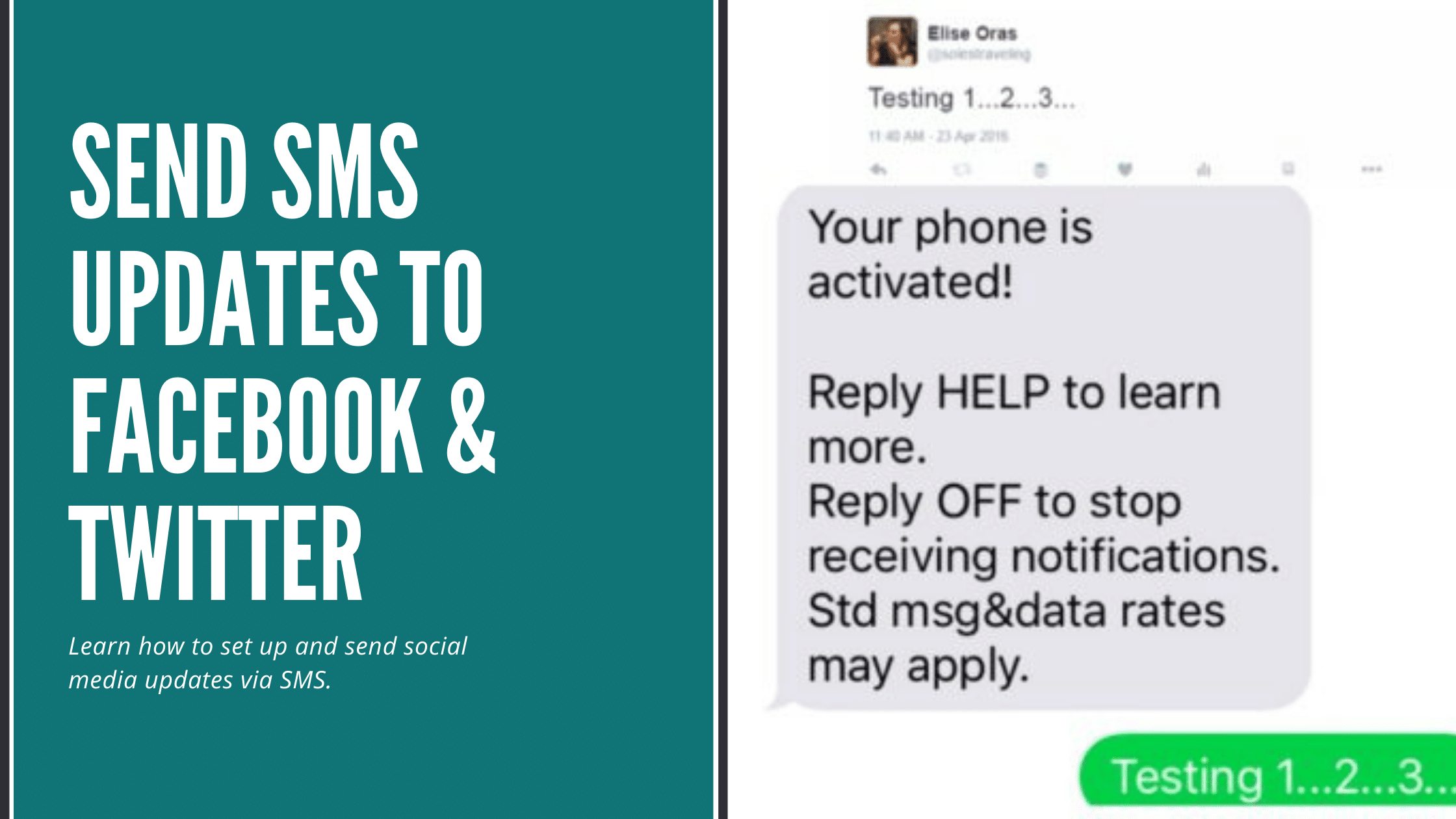 send sms updates via social media