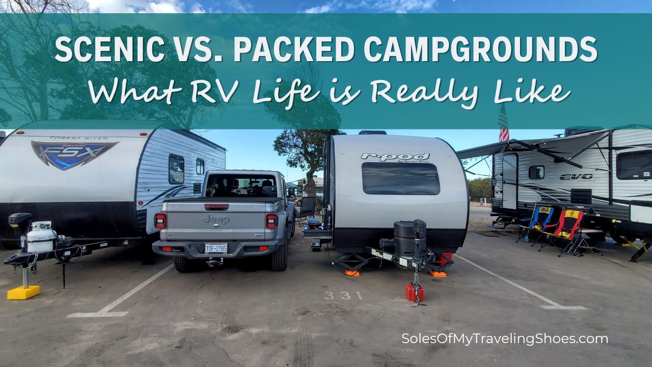 RVs cramed into tiny spaces