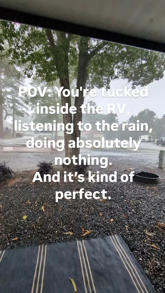 Rainy camper days = slow mornings, warm drinks, and zero pressure to be anywhere else.

Comment RAIN and I’ll send you the link with our favorite ways to make the most of rainy days in the RV. ☔️

#RVlife #RainyDayVibes #TinyLiving #RVcamping #FamilyCamping