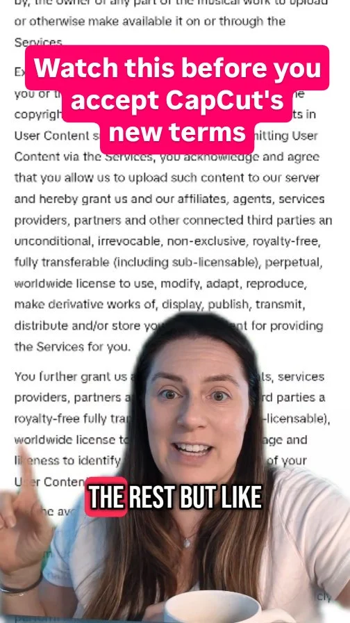 I used tiktok to put this together and apparently the sound doesn't match up. Anyway, before you use CapCut -- watch this. It's kind of terrifying what they put in their terms of service. Especially if you protect your child's privacy. 

So, what do I use to edit? Descript? Adobe? 

#ᴄᴀᴘᴄᴜᴛ #capcut_edit #contentcreator